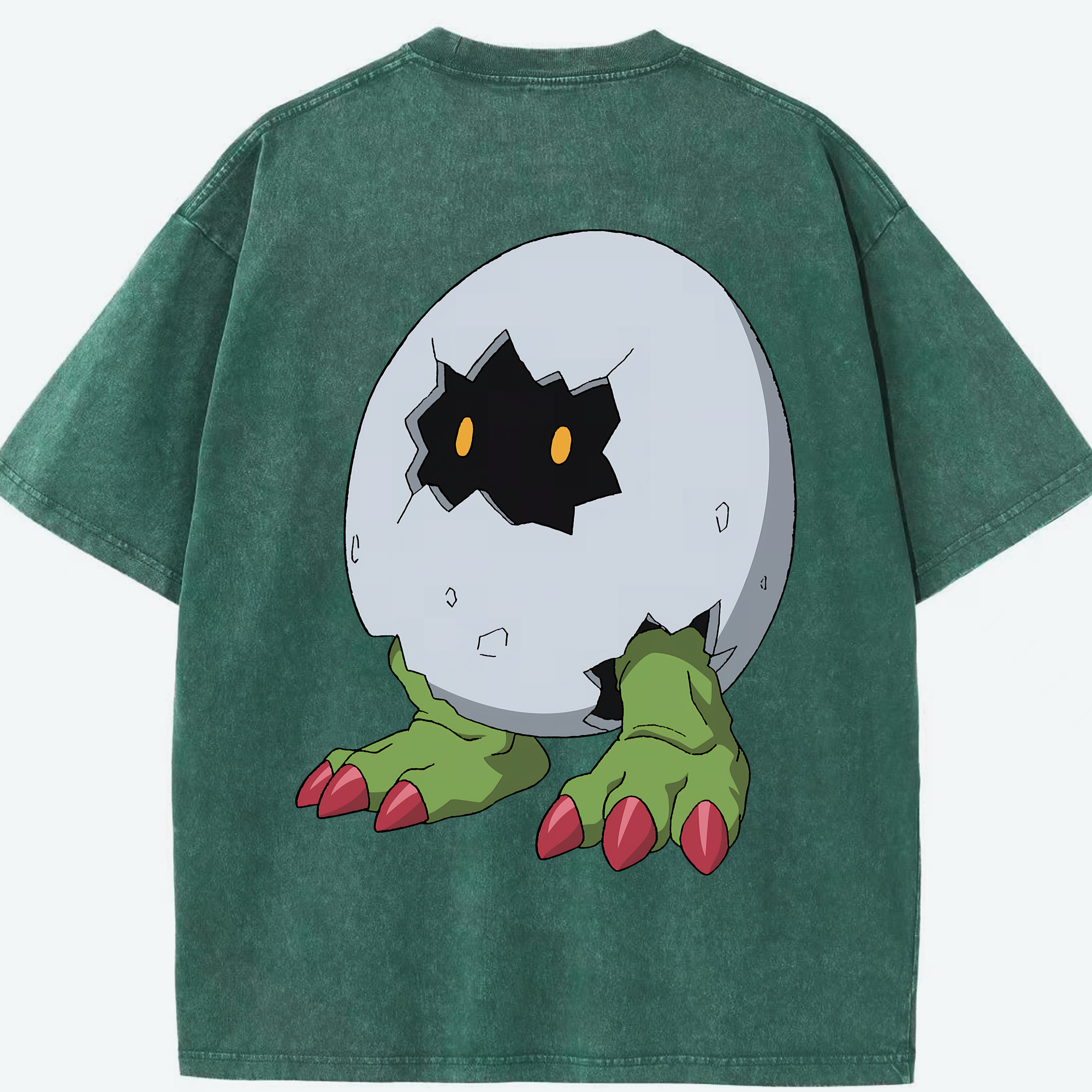 （画像用） Digimon デジタルモンスター/デジモン 綿100% ヴィンテージ風 半袖Tシャツ（背面プリント）